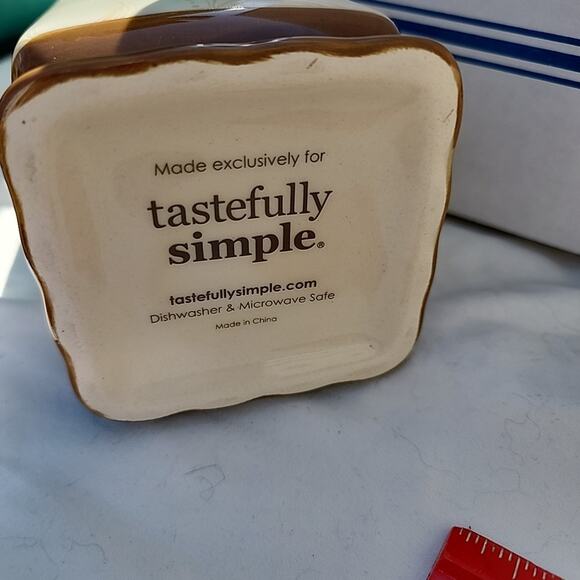 Tastefully Simple Decanter Pitcher Ceramic Stoneware Host Collection In Box 9" - Picture 5 of 9